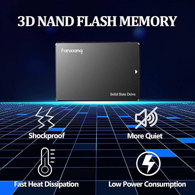 S101 256GB SSD SATA III 6Gb/s 2.5" Internal Solid State Drive, Read Speed up to 550MB/sec, Compatible with Laptop and PC Desktops(Black)