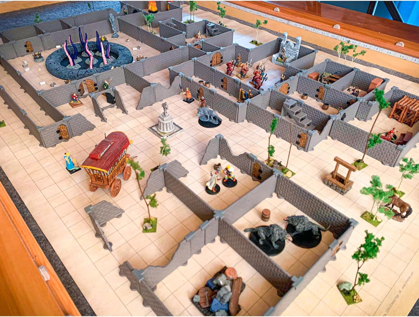 Knight Dungeon Set - Mini Dungeon Castle Cavern DND Terrain for Tabletop RPGs, Dungeons & Dragons, Pathfinder, War Gaming, and More! by DCD (200+pcs, 7sqft, 32rooms)