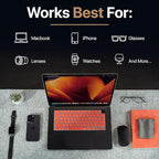 Kuzy 3 Pack Premium Microfiber Cleaning Cloth - MacBook Screen Cleaner Keyboard Cover Imprint Protection Accessories - Laptop Screen Cleaner Cloth - Eyeglass Lens Glasses Cleaner, 3 Pack - Gray