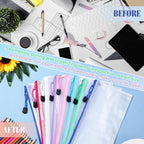 Jetec 32 Pcs Mesh Zipper Bags Toy Storage Bikini Organizer Bag Bolsas Para Guardar Trajes De Baño Waterproof Zipper Reusable Pouch Puzzle Multipurpose for Storage Office(Classic Color,9.5 x 4.5 Inch)