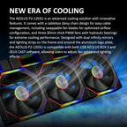 GAMDIAS Aeolus P2-1203U 120mm ARGB PWM Fan(3 Fan Pack w/USB Hub), Include Reverse Fan Blade x3, ARGB Sync Ready, Easy Installation & Cabless Daisy-Chain Design, Silent Operation, Up to 2400RPM, Black