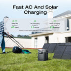 EF ECOFLOW Solar Generator DELTA 2 Max 2048Wh with 2x220W Solar Panel, LFP Battery Portable Power Station, Up to 3400W AC Output, AC + Solar Fast Dual Charging Full Charge in 1 Hr For Camping RV