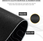 XVX Black and White Topographic Mousepad, XXLarge Gaming Mouse Pad for Desk 35.4x15.7 Inch,Waterproof Desk Pad with Non-Slip Rubber Base Mice Pad,Keyboard Mat Computer Game Mouse Mat