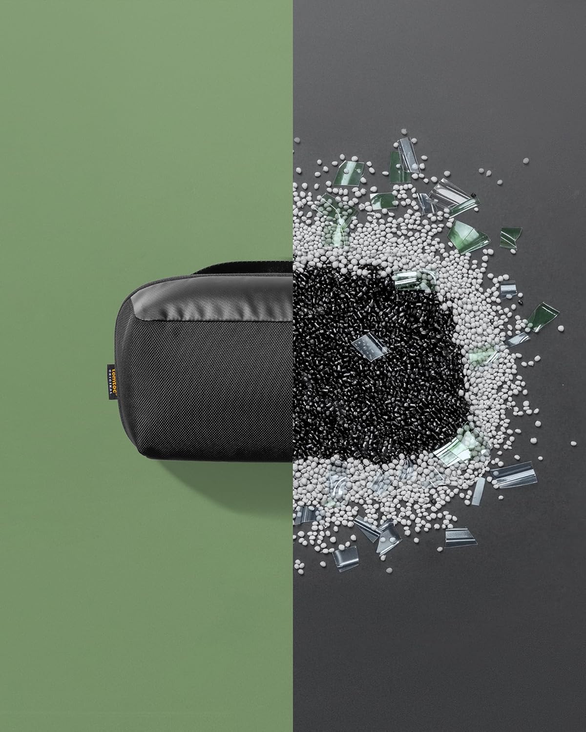 tomtoc Electronic Organizer Accessory Pouch for MacBook Charger, Cables, Power Bank, Hard Drive, Cords, Water-resistant Storage Bag with Removable Card Slots for USB Adapter, Memory Card, Black