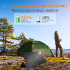 100W Portable Solar Panel for Power Station Generator,100 Watt Foldable Solar Panel Charger with MC4 Output,3-in-1 DC Connector,23.5% High Efficiency for Outdoor Camping RV Travel(100W)