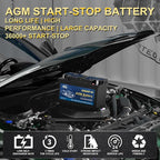 TPE AGM Battery BCI Group 48, Maintenance Free 12V 70Ah, H6 Size, 120RC, 800CCA, Automotive Battery, Reliable Performance for Cars Lead-Acid