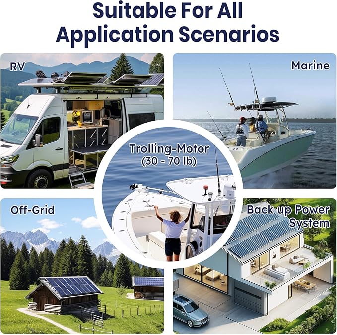 12V 100Ah TM Low-Temp Protection LiFePO4 Battery, Timeusb Group 31 Deep Cycle Battery, Lithium Iron Phosphate Battery for Trolling Motor, RV, Solar, Travel Trailer, Energy Storage- Off Grid