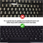 2PCS Korean Keyboard Stickers, Korean-English Keyboard Letters Replacement Sticker White Font on Black Background for Computer Laptop Notebook Desktop, Matte Keyboard Alphabet Stickers