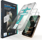 Deppa |2 Pack| Anti-Blue Light Screen Protector for iPhone 12/12 Pro (6.1')| Scratch Resistant Tempered Glass | 3D Edge to Edge Coverage | Easy Installation Kit | Eye Safeguard TÜV Certified