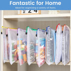 Sooez 24 Pack Super Large Mesh Zipper Pouch Bags, A3 (16.5×11.7 in) Storage Bags with Label Pocket, Reusable Zipper Pouches for Classroom Organization