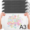 20pcs Plastic Mesh Zipper Pouch Bags, A3 17x12 Inches Extra Large Zipper Bags, Reusable Zipper Pouches for Classroom Office Supplies Organizing, Puzzles & Games, Board Game Organization