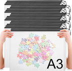 20pcs Plastic Mesh Zipper Pouch Bags, A3 17x12 Inches Extra Large Zipper Bags, Reusable Zipper Pouches for Classroom Office Supplies Organizing, Puzzles & Games, Board Game Organization