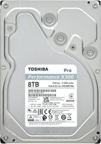 Toshiba X300 PRO 8TB High Workload Performance for Creative Professionals 3.5-Inch Internal Hard Drive – Up to 300 TB/Year Workload Rate CMR SATA 6 GB/s 7200 RPM 512 MB Cache - HDWR780XZSTB