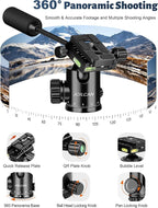 JOILCAN Camera Tripod, 83" Aluminum Tripods & Monopods with Metal Handle, Heavy Duty Tripod for DSLR Camera Lasers Binoculars Telescope Spotting Scope, Payload 35Lb