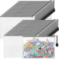 Jetec 32 Pcs Mesh Zipper Bags Toy Storage Bikini Organizer Bag Bolsas Para Guardar Trajes De Baño Waterproof Zipper Reusable Pouch Puzzle Multipurpose for Storage Office(Grey,7.5 x 5 Inch)