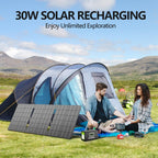 Solar Generator, 127W(Peak 150W) 88.8Wh Portable Power Station with 30W Solar Panel, 110V Lithium Battery Pack with Ac Outlet, Soalr Powered Generator for Home,Camping