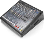 Sound Town 10-Channel 2x800W Powered Mixer w/ 2 Bus, DSP effects, USB, MP3, Dual 7-band EQ, Phantom Power (TRITON-102PW)