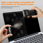 Keyboard Cleaning Kit Keyboard Cleaner, All in One Computer Screen and Laptop Cleaner, Compact Portable Electronic Laptop Cleaning Kit with Soft Brush and Spray for MacBook iPad iPhone Earbud, Black