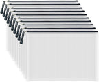 AUSTARK 10 Pcs Zipper File Bags, Waterproof Plastic Mesh Pouch for Office School, Board Game Storage Bags (A4 Size 13.4''x9.4'', White and Black)