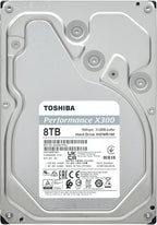 Toshiba X300 8TB Performance & Gaming 3.5-Inch Internal Hard Drive – CMR SATA 6 GB/s 7200 RPM 512 MB Cache - HDWR780XZSTA