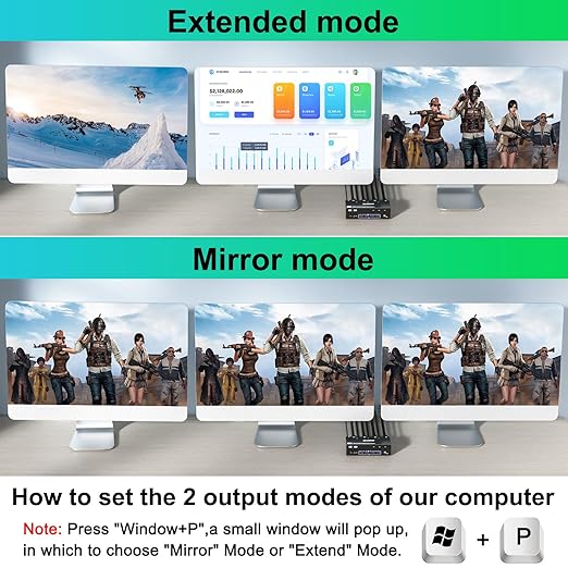KVM Switch 3 Monitors 3 Computers 8K@60Hz, MLEEDA HDMI + 2* Displayport Triple Monitor KVM Switch,3 Monitor KVM with 4 USB 3.0 Ports for Keyboard Mouse Printer, Wired Remote and Power Adapter Included