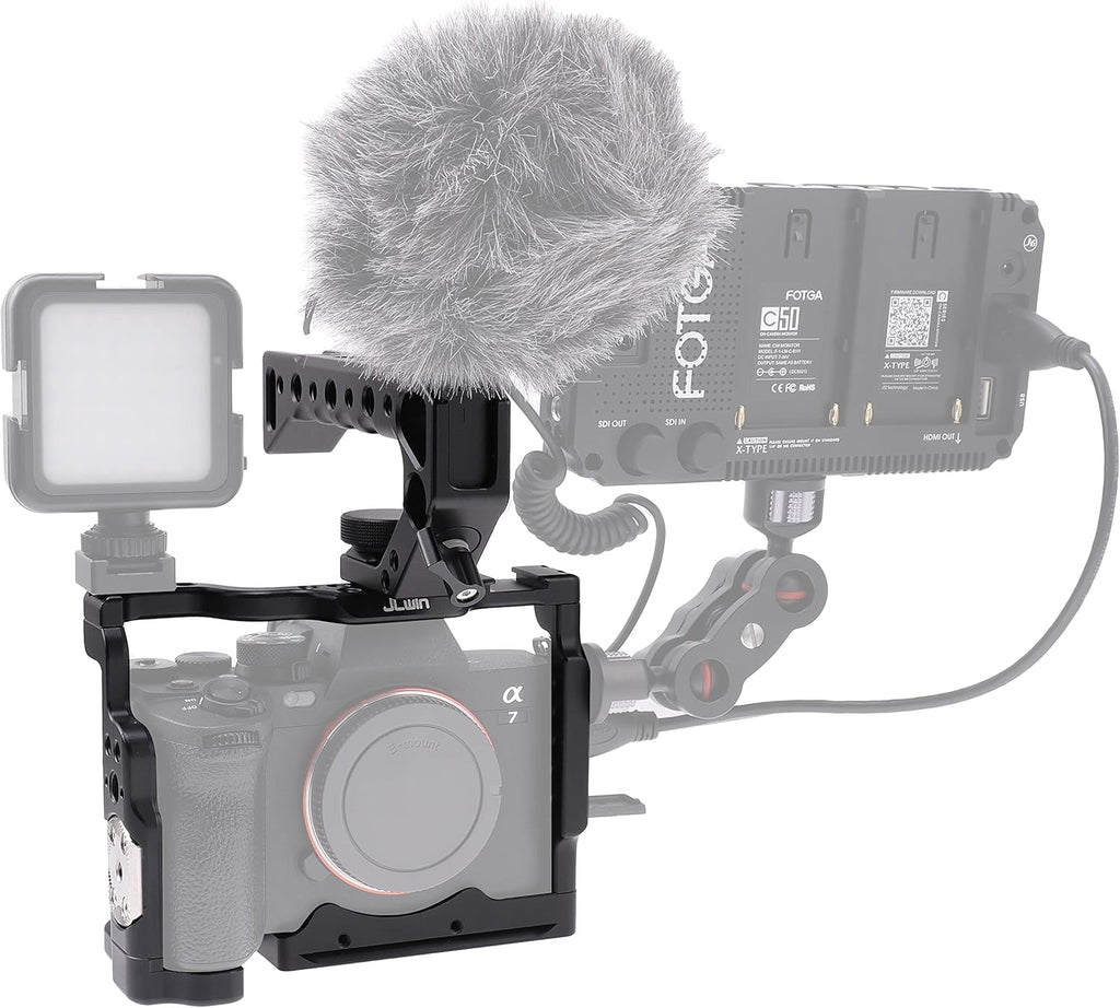 A7 IV Cage Support, Hersmay Camera Cage with Top Handle for Sony A7 IV / A7S III Full Frame mirrorless Camera