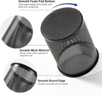 Comix Pen Holder Desk Organizer, Wire Mesh Pencil Cup with Foam Pad and Non-Slip Bottom Office Supplies Desk Accessories for Home Office School, 1 Pack