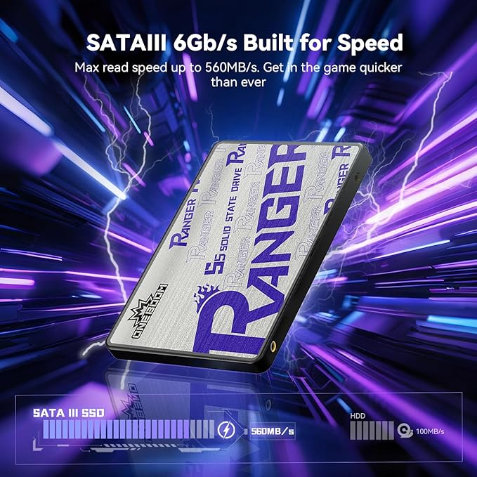 KingSpec OneBoom 1TB SSD 2.5 Inch SATA III Internal Solid State Drive, 550MB/s Read, 3D NAND Flash, SATA3 6Gb/s, for PC Laptop PS4 Upgrade