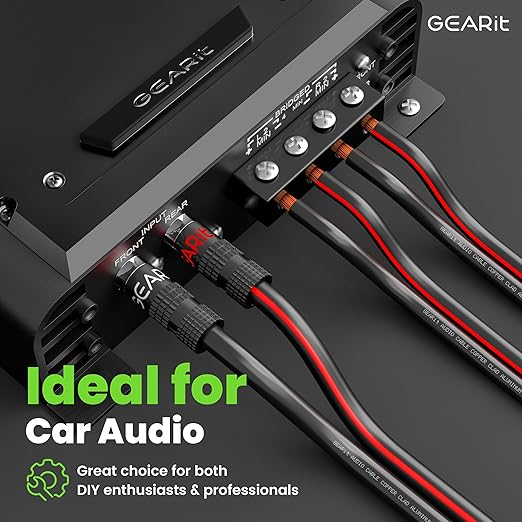 14AWG Speaker Wire, GearIT Pro Series 14 AWG Gauge Speaker Wire Cable (50 Feet / 15.24 Meters) Great Use for Home Theater Speakers and Car Speakers Black