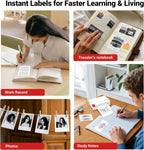 ORGBRO Sticker Printer Machine, X3 Mini Printer Print Pods Portable Thermal Inkless Sticker Maker, 3-Inch 300 DPI Bluetooth Pocket Printers for Smartphones, Notes, Journal, Photos, DIY, Kids Gift