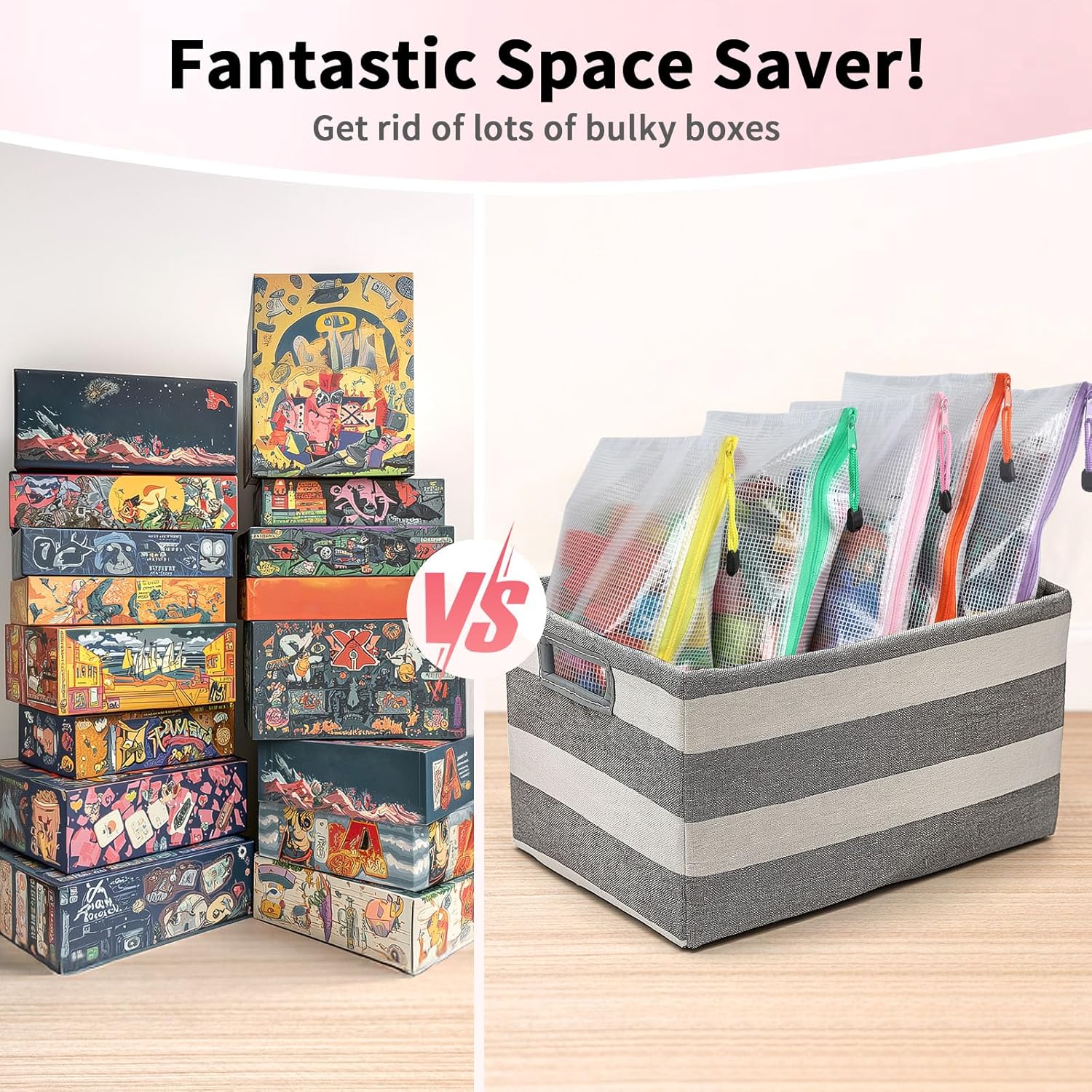 Umriox Mesh Zipper Pouch, 14.9x11.0 in (12 Colors, 12 Packs), Extra Large Zipper Bags, Waterproof Zipper Pouches for Office Supplies, Puzzles, Board Game Storage & Cross Stitch Projects