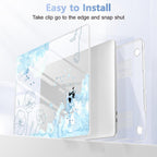 Case for MacBook Pro 13 inch with/Without Touch Bar (2016-2022, M2 A2338 M1 A2289 A2251 A2159 A1989 A1706 A1708), Hard Shell + Keyboard Cover + Dust Plug, Abstract Floral