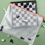 Oaimyy-16 PCS-12 x 16 Inches-Mesh Zipper Pouch, Plastic Zip File Folders Puzzle Bags for Organizing,for Office Supplies,Travel,Home Storage-Multicolor, 12"x 16"