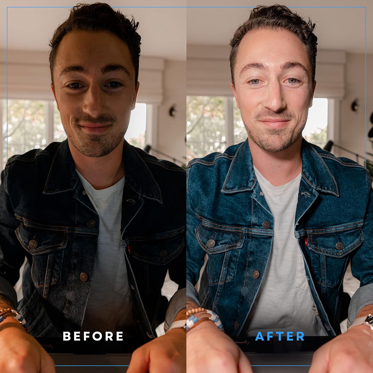 Lume Cube Broadcast Lighting Kit Live Stream Webcam Light for Computer & Laptop Enhance Video Calls Streaming & Vlogging Include Adjustable Tripod & Clip Mount Adjust Brightness & Color Temperature