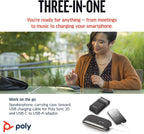 Poly Sync 20 USB-C Personal Portable Smart Speakerphone (Plantronics) – Long Battery Life – Noise/Echo Reduction -Works w/Teams (Certified), Zoom, PC, Mac, Mobile – Amazon Exclusive