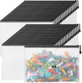 Jetec 32 Pcs Mesh Zipper Bags Toy Storage Bikini Organizer Bag Bolsas Para Guardar Trajes De Baño Waterproof Zipper Reusable Pouch Puzzle Multipurpose for Storage Office(Black,15 x 11 Inch)