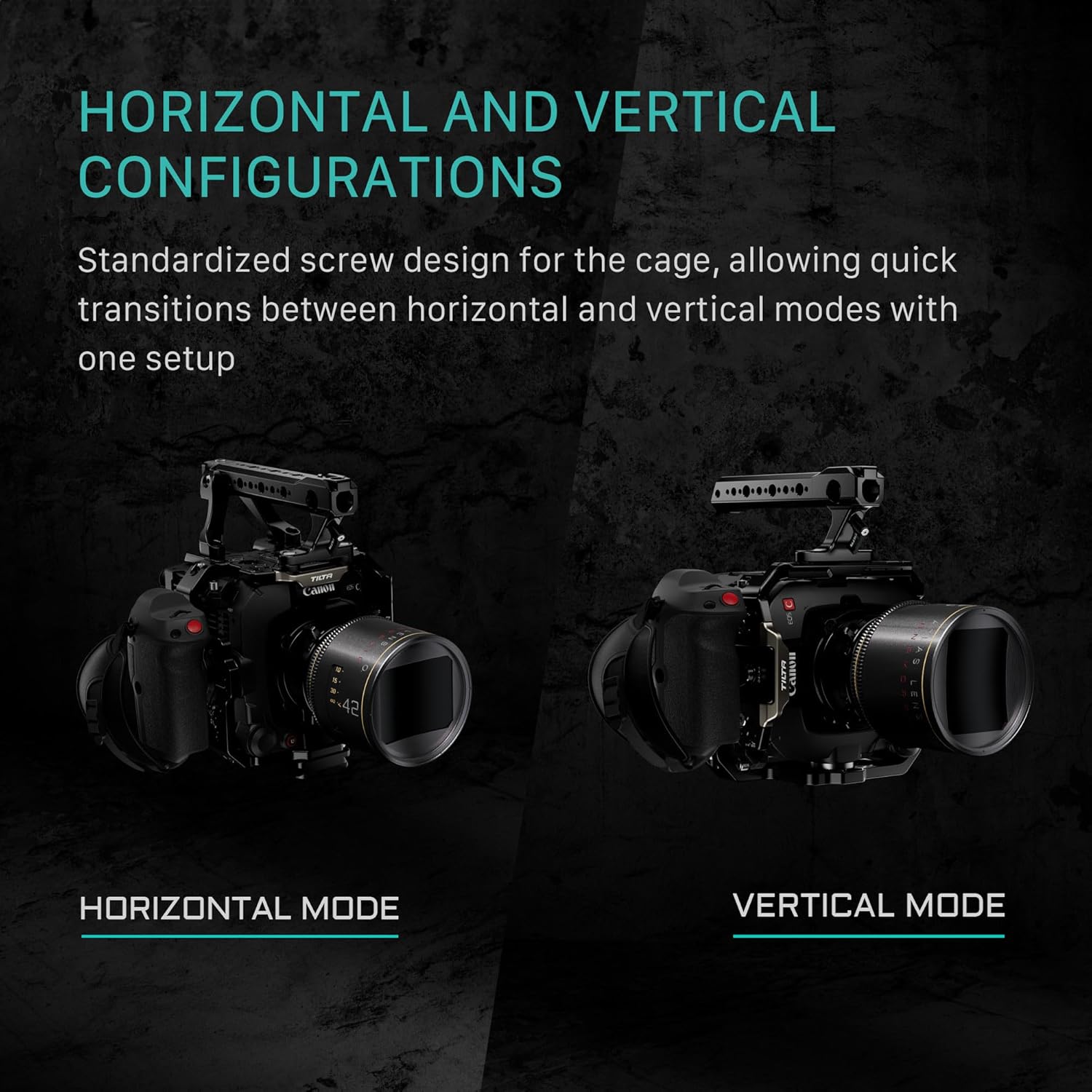 Tilta Camera Cage Kit for Canon C400 | Mounts via Arri Rosette, NATO Rail, 3/8"-16 & 1/4"-20 | Includes Full Cage, Quick Release Bottom Plate, Rear Accessory Plate + More (Base Kit)