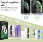 (2-Pack Anti Blue Light Matte Screen Protector for iPhone 11 Pro Max/XS Max (6.5-Inch),9H Tempered Glass,Anti-Glare,Full Coverage,Anti-Fingerprint,Auto Dust Removal,Bubble-Free