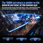 SANSUI Curved 24 Inch Gaming Monitor 160Hz FHD 1080P Computer Monitor,MPRT 1ms 1500R Fast VA Display, Freesync,HDR,3000:1 Contrast Ratio, HDMI2.0,DP1.4, VESA Compatiable(ES-G24C1L HDMI Cable Included)