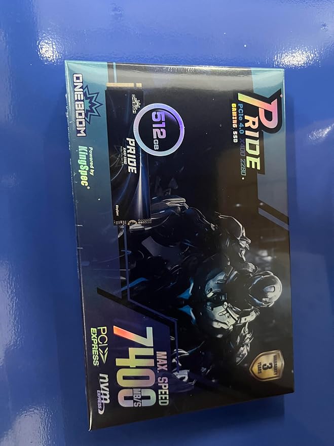 KingSpec OneBoom X400 512GB M.2 SSD Gen4 7300MB/s, TLC 3D NAND Internal NVMe SSD for Gaming & 4K Editing, Compatible with PC / PS5 / Laptop