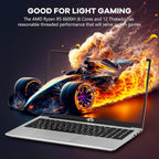 NIMO 15.6" IPS FHD-Gaming-Laptop, AMD Ryzen 5 6600H 6-Cores 660M GPU 64GB DDR5 RAM 2TB SSD(Beat i7-1165G7, Up to 4.5GHz) Computer with 100W GaN Type C Fingerprint Backlit Keyboard Win 11
