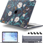 Case for MacBook Pro 13 inch with/Without Touch Bar (2016-2022, M2 A2338 M1 A2289 A2251 A2159 A1989 A1706 A1708), Hard Shell + Keyboard Cover + Dust Plug, Rustic Flowers