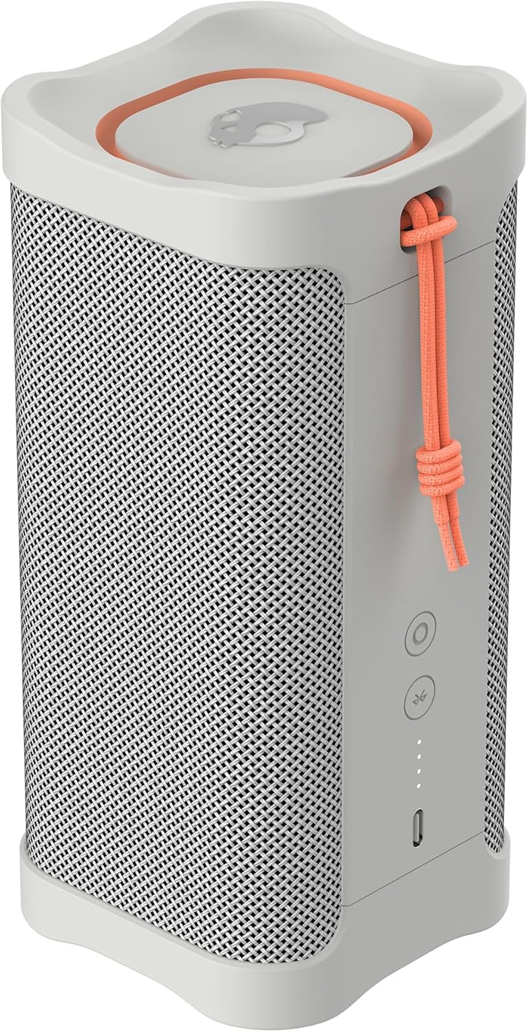 Skullcandy Terrain XL Wireless Bluetooth Speaker - IPX7 Waterproof Portable Speaker, 18 Hour Battery, Nylon Wrist Wrap, True Wireless Stereo (Bone)