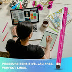 PATIKIL Stylus Pens for Touch Screens, 6 Pcs High Precision Universal Bling Stylus Crystal Metal Capacitive Pen for Touch Screen Devices Phone Tablets Laptop, Rose Red