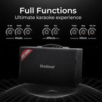 KS8Pro Karaoke Machine for Adults Karaoke Machine with Bluetooth and Wireless Microphone for Adults, Portable Bluetooth Speaker System with 2 Microphones, Loud Speakers for Tv Kareoke and Events Use