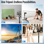 SIRUI Lightweight Carbon Fiber Travel Tripod, 6kg Load Capacity Compact Camera Support with Carry Bag, Portable for DSLR Mirrorless Cameras, Max Height 54" for Hiking Vacation Vlogging