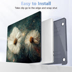 Case for MacBook Pro 13 inch with/Without Touch Bar (2016-2022, M2 A2338 M1 A2289 A2251 A2159 A1989 A1706 A1708), Hard Shell + Keyboard Cover + Dust Plug, Sky Flower