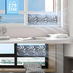 120mmx3 360mm Adjustable Computer PC Vent Fans 3-12V Speed Controller for Chicken Coop Rack Space Window Wall Cabinet Server Mining Rig Exhaust Cooling