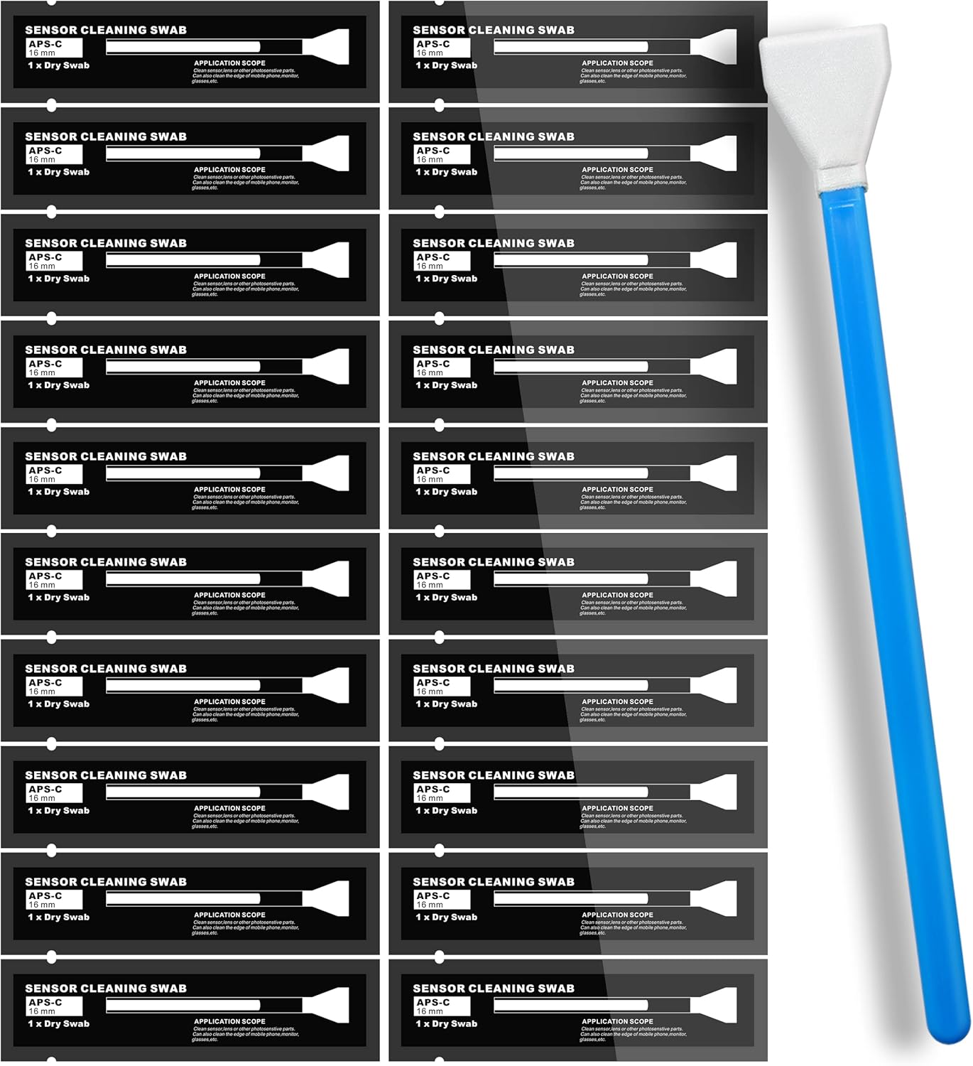 AAWipes Sensor Cleaning Swabs for APS-C Sensors of DDR DSLR or SLR Camera (20 Pack of 16 mm Sensor Cleaning Swabs) (HCS-16)