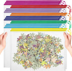 20pcs A3 17x12 Inches Extra Large Zipper Bags, Reusable Mesh Pouches for Office Supplies, Classroom Organization